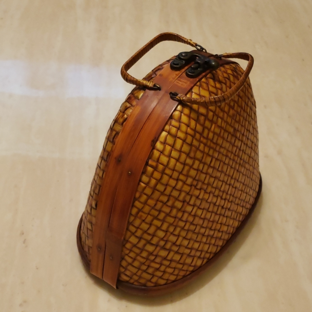 Mini wooden satchel